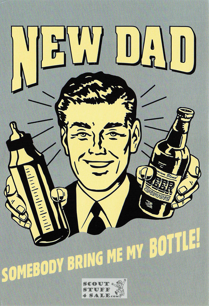 New Dad RETRO Humorous Postcard by Classico San Francisco #246-043