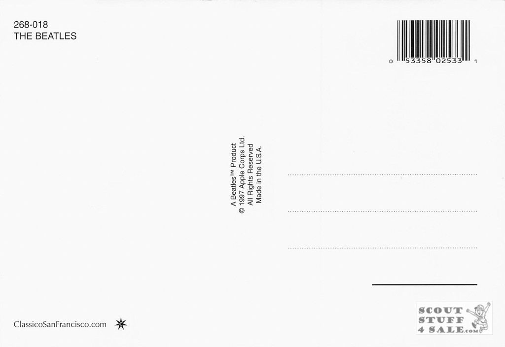 The Beatles 1962-1966 Album Postcard by Classico San Francisco #268-018v2