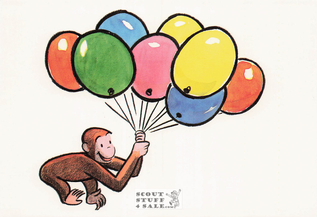 Curious George Cartoon Postcard by Classico San Francisco #342-030