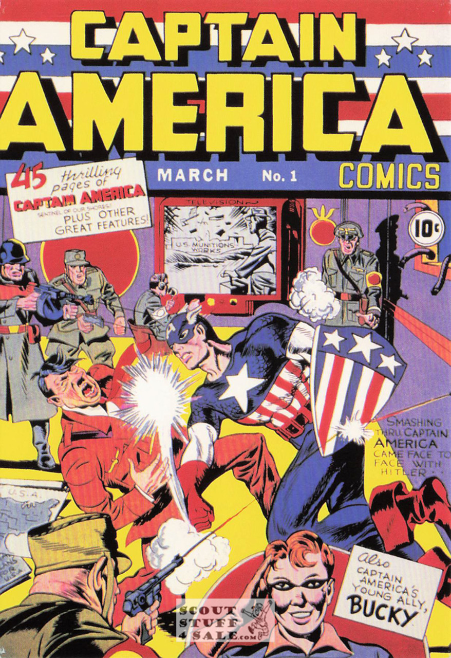 Captain American Marvel Superhero Postcard Classico San Francisco #348-001