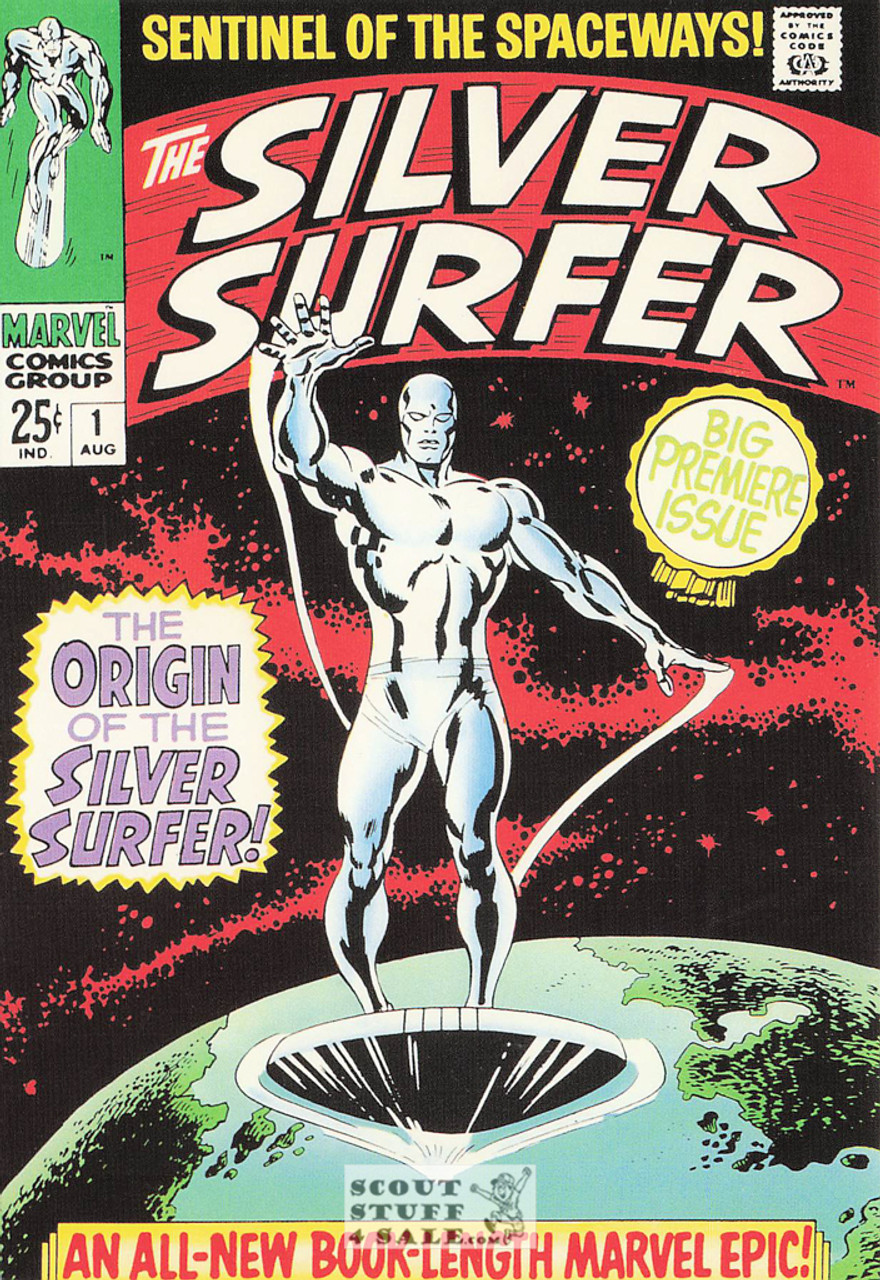 Silver Surfer Marvel Superhero Postcard by Classico San Francisco #348-002