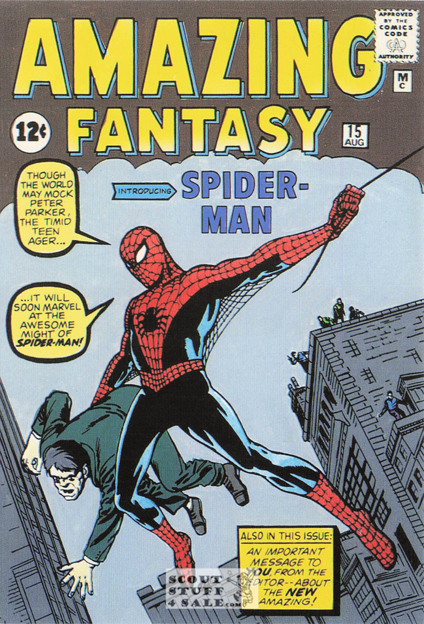 Spider-Man Marvel Superhero Postcard by Classico San Francisco #348-003