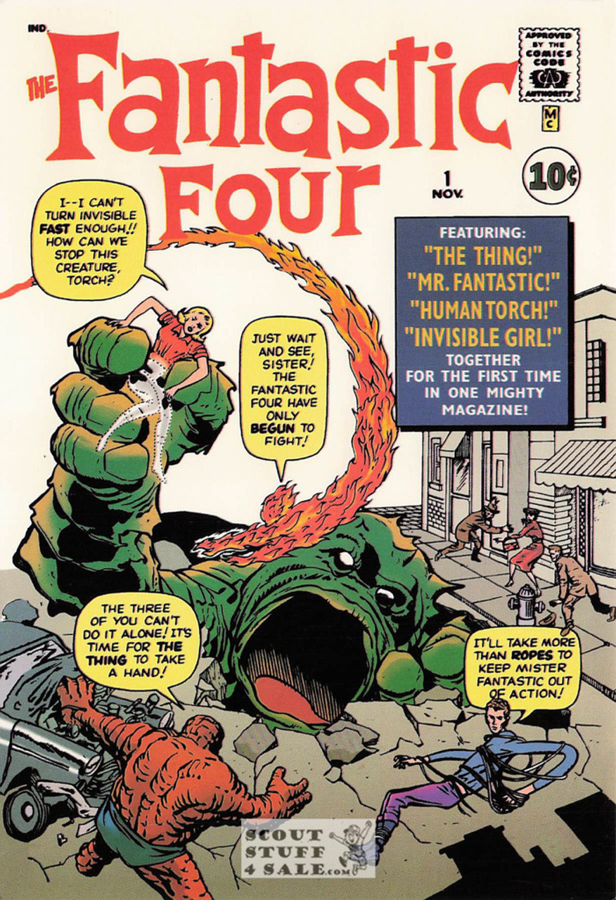 Fantastic Four Marvel Superhero Postcard by Classico San Francisco #348-077