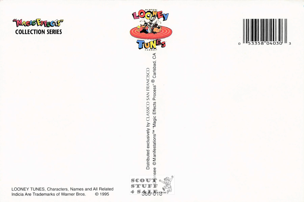 Looney Tunes Metallic Cartoon Postcard by Classico San Francisco #366-018