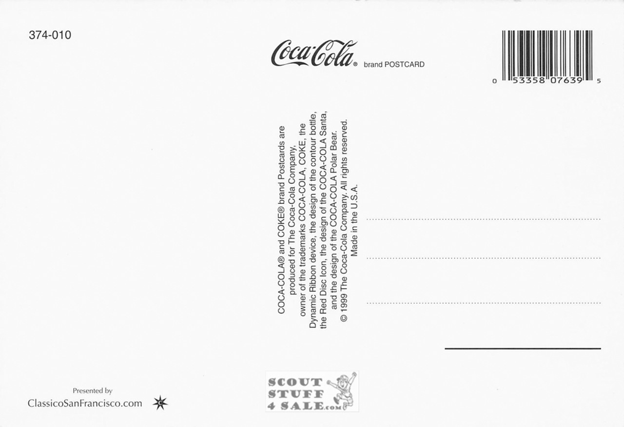 Coca Cola Brand Promotion Postcard by Classico San Francisco #374-010