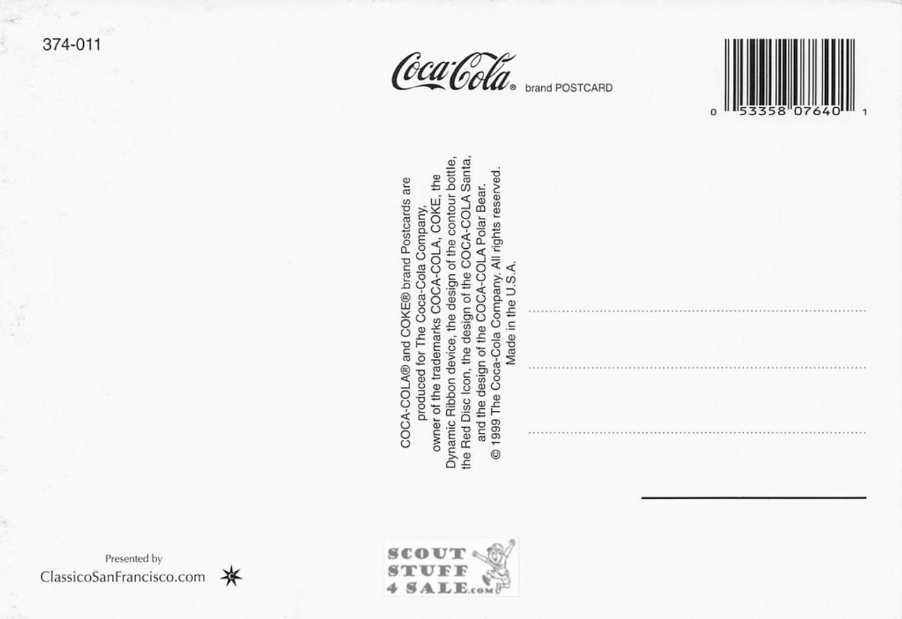 Coca Cola Brand Promotion Postcard by Classico San Francisco #374-011