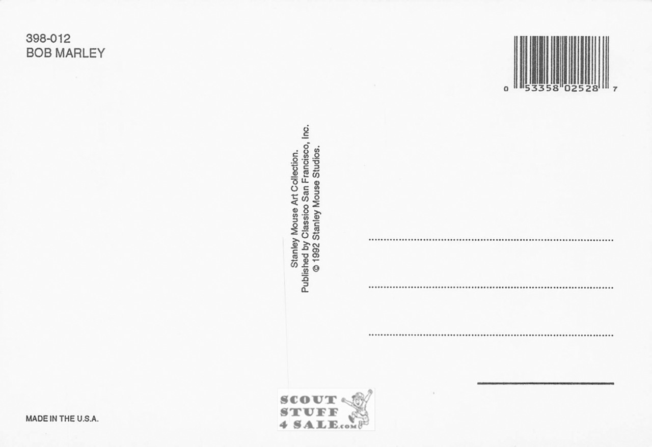 Bob Marley Stanley Mouse Art Postcard by Classico San Francisco #398-012