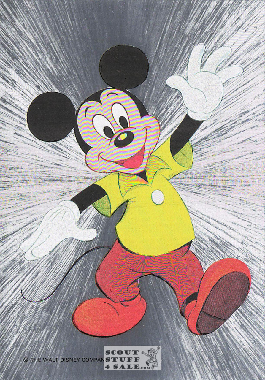 Mickey Mouse Metallic Cartoon Postcard Walt Disney by Classico SF #406-822