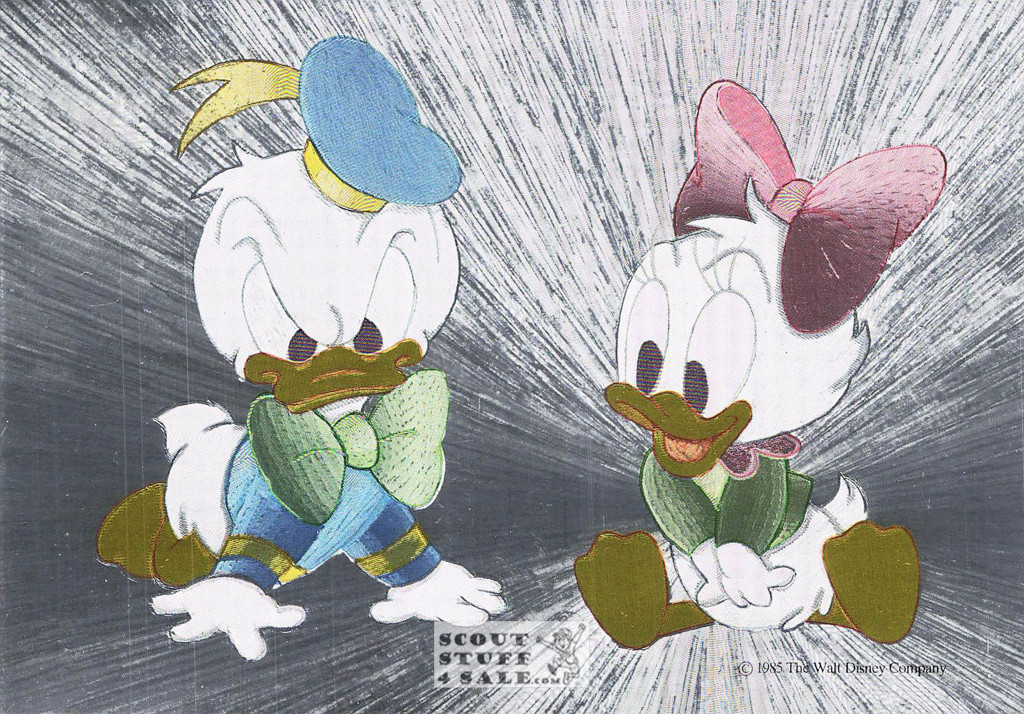 Baby Ducks Metallic Cartoon Postcard Walt Disney by Classico SF #406-827