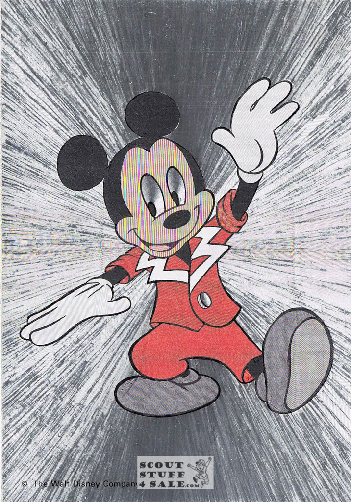 Mickey Mouse Metallic Cartoon Postcard Walt Disney by Classico SF #406-832