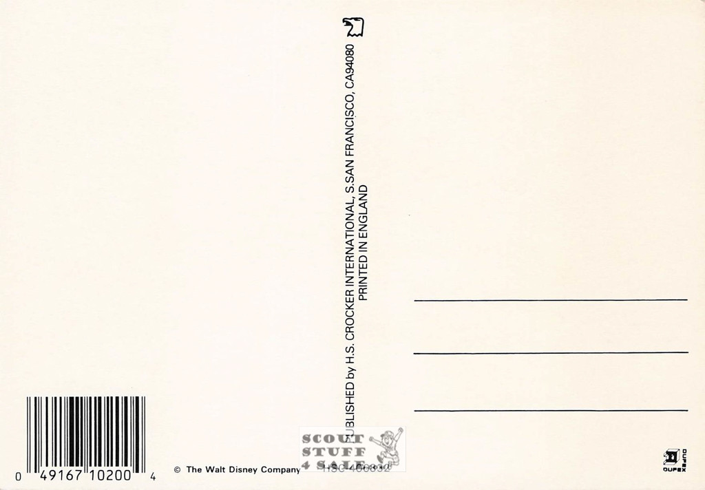 Mickey Mouse Metallic Cartoon Postcard Walt Disney by Classico SF #406-832