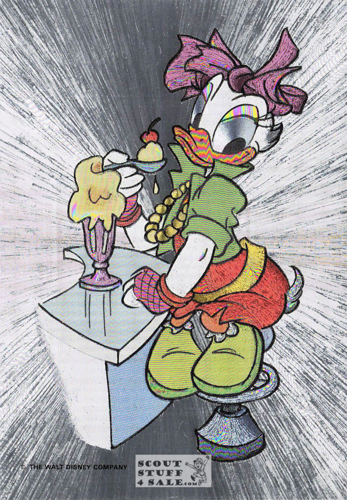 Daisy Duck Metallic Cartoon Postcard Walt Disney by Classico SF #406-911