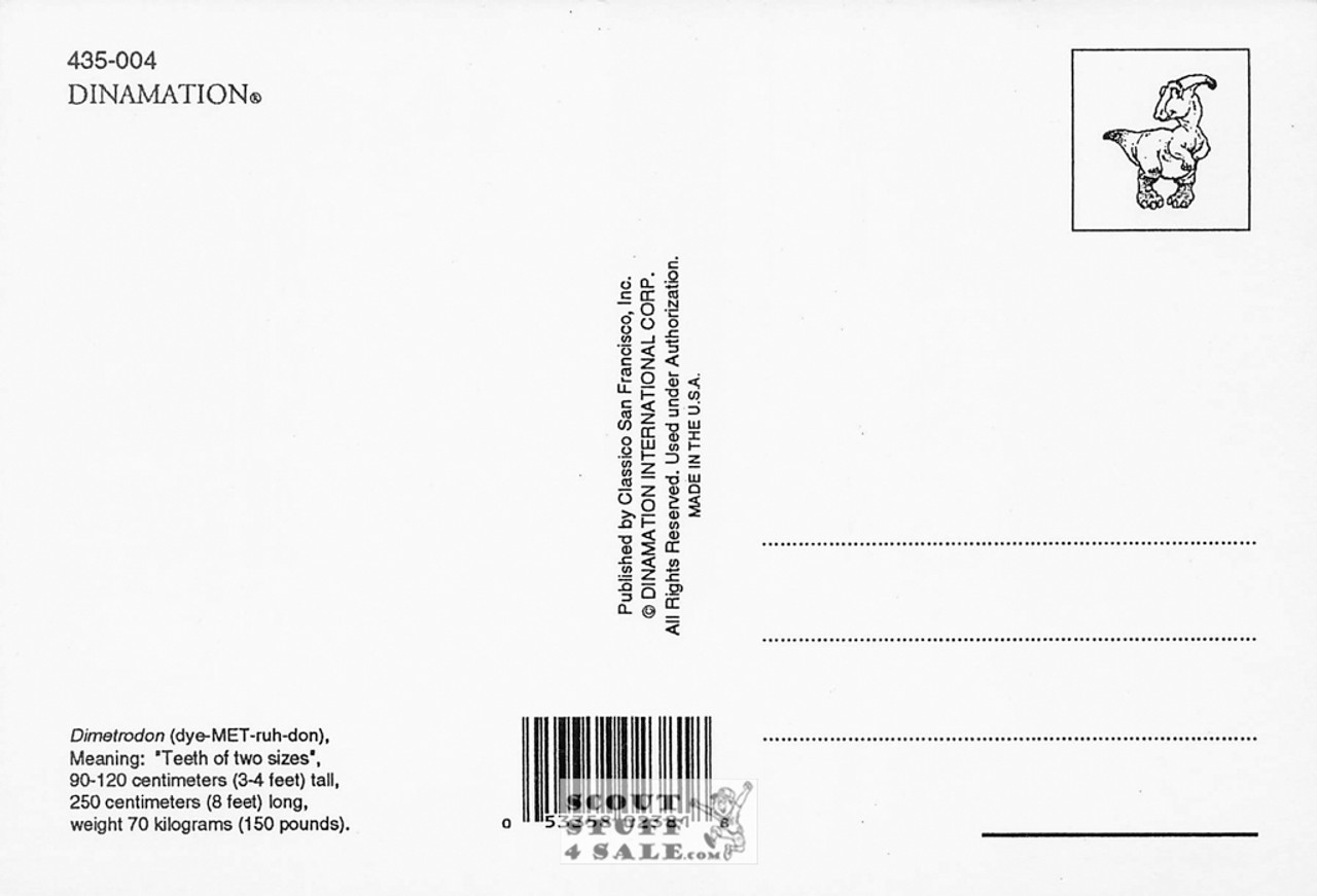 Dinamation Dinosaur Postcard by Classico San Francisco #435-004
