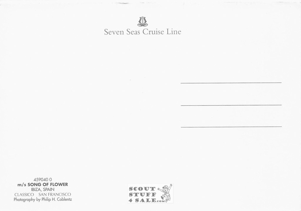 Biza Spain Seven Seas Cruise Lines Postcard by Classico SF #459-040