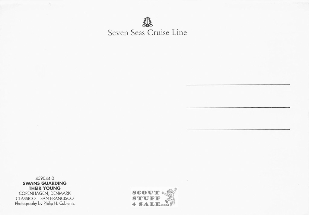 Copenhagen Denmark Seven Seas Cruise Lines Postcard, Classico #459-044