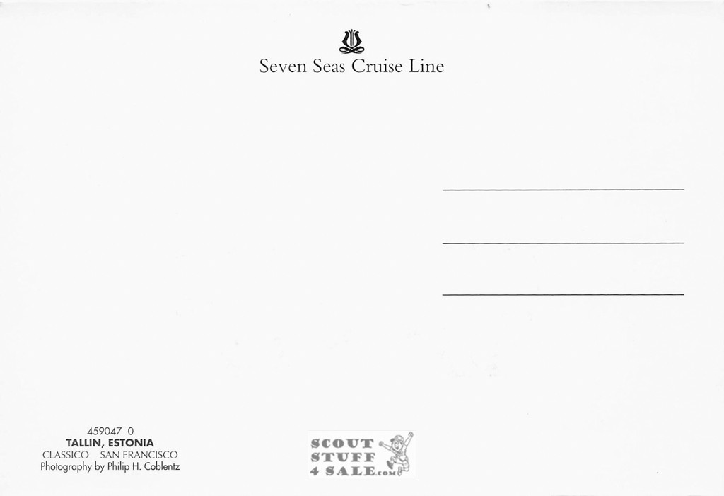 Tallin Estonia Seven Seas Cruise Lines Postcard by Classico SF #459-047