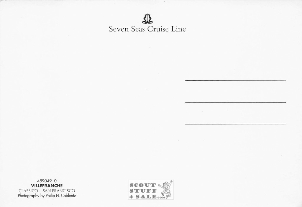 Villefranche Seven Seas Cruise Lines Postcard by Classico SF #459-049