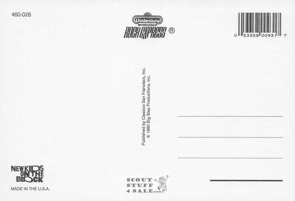 New Kids on the Block Postcard by Classico San Francisco #460-026