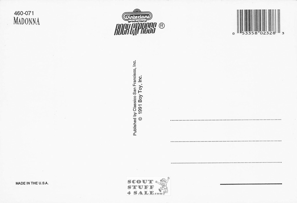 Madonna Postcard by Classico San Francisco #460-071