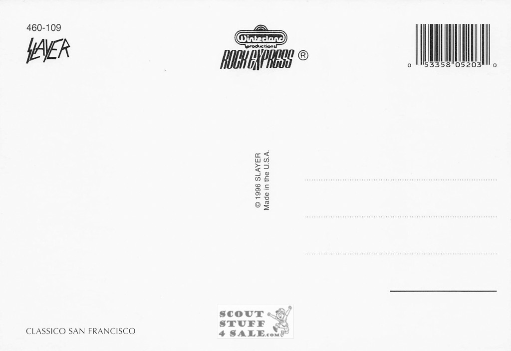 Slayer Postcard by Classico San Francisco #460-109
