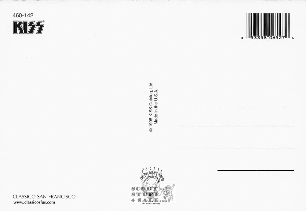 KISS Postcard by Classico San Francisco #460-142