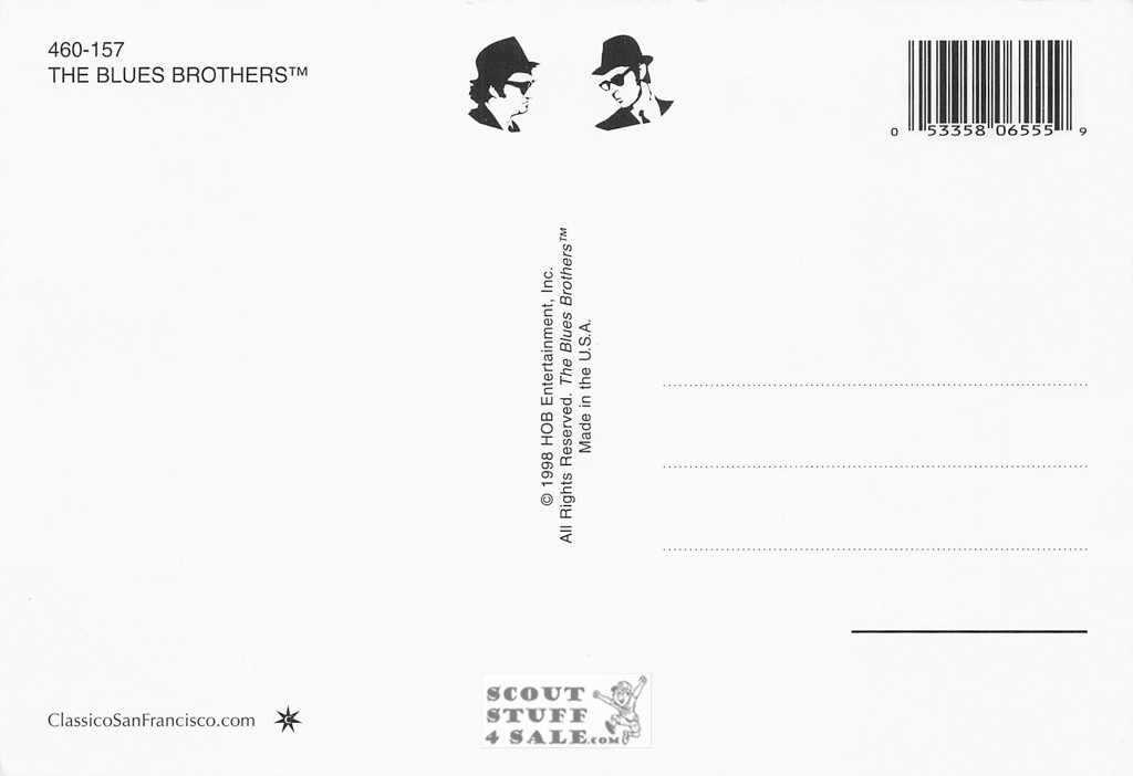 The Blues Brothers Postcard by Classico San Francisco #460-157