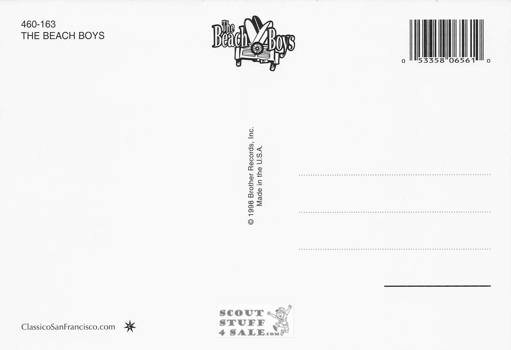 The Beach Boys Postcard by Classico San Francisco #460-163