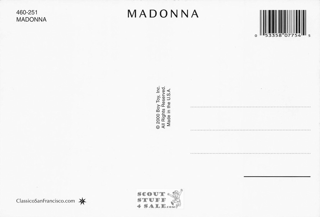 Madonna Postcard by Classico San Francisco #460-251