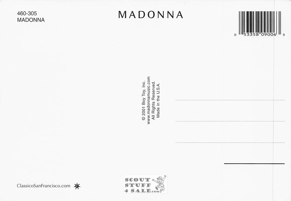 Madonna Postcard by Classico San Francisco #460-305