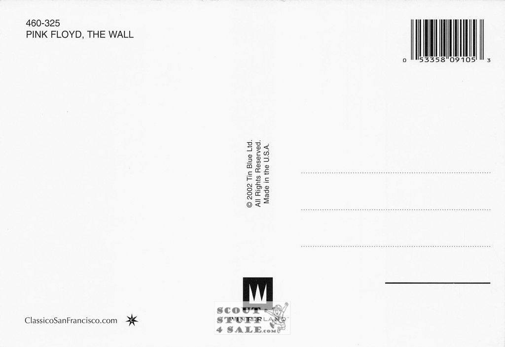 Pink Floyd The Wall Postcard by Classico San Francisco #460-325