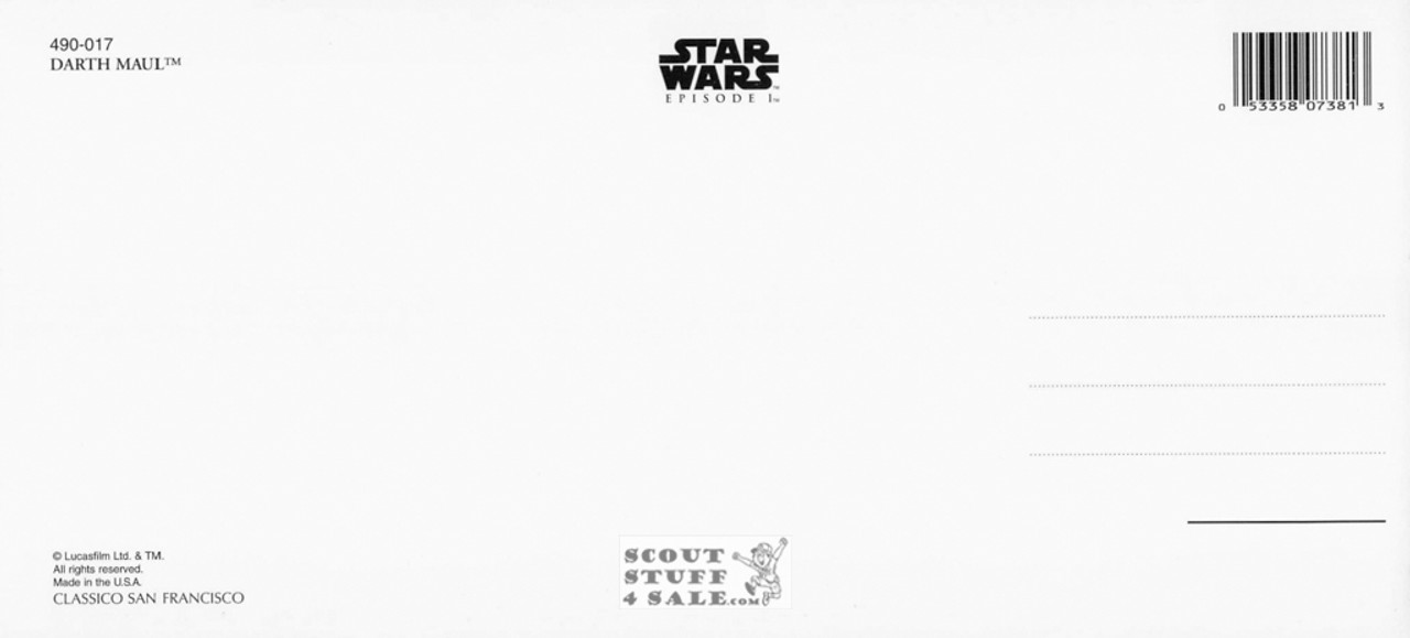 Star Wars Episode One Panoramic Postcard by Classico San Francisco #490-017