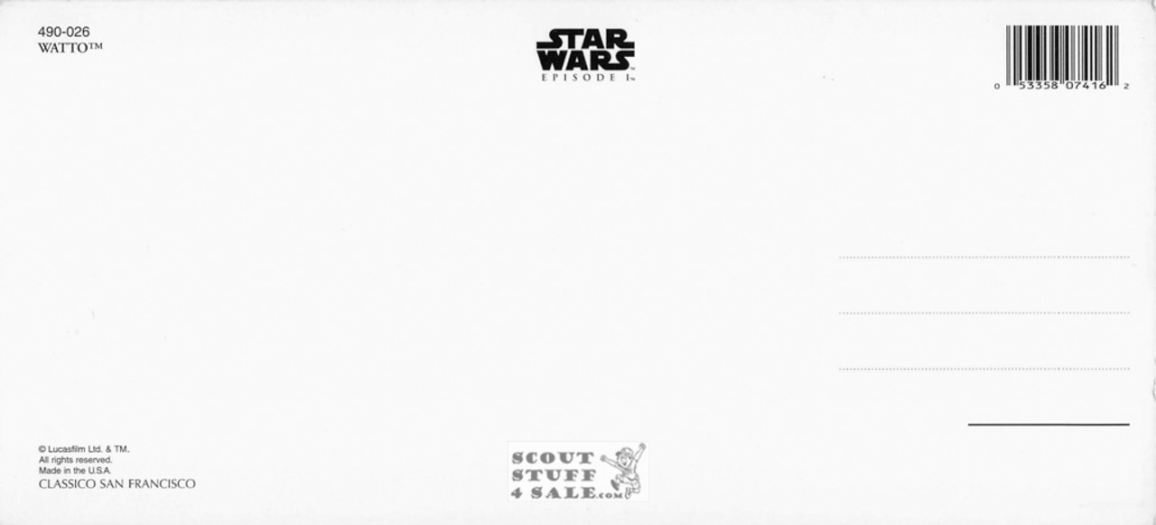 Star Wars Episode One Panoramic Postcard by Classico San Francisco #490-026