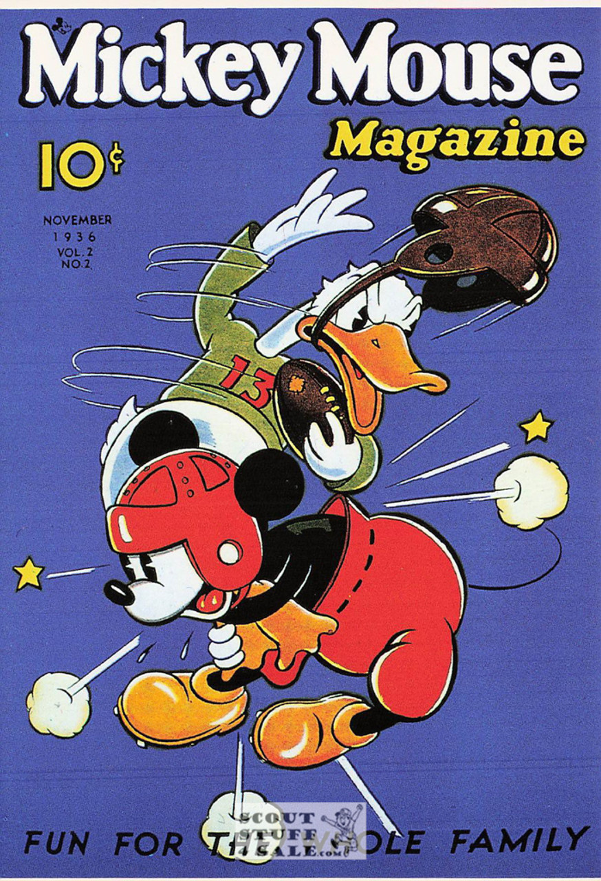 1936 Mickey Mouse Magazine Cover Postcard by Classico San Francisco #511-034