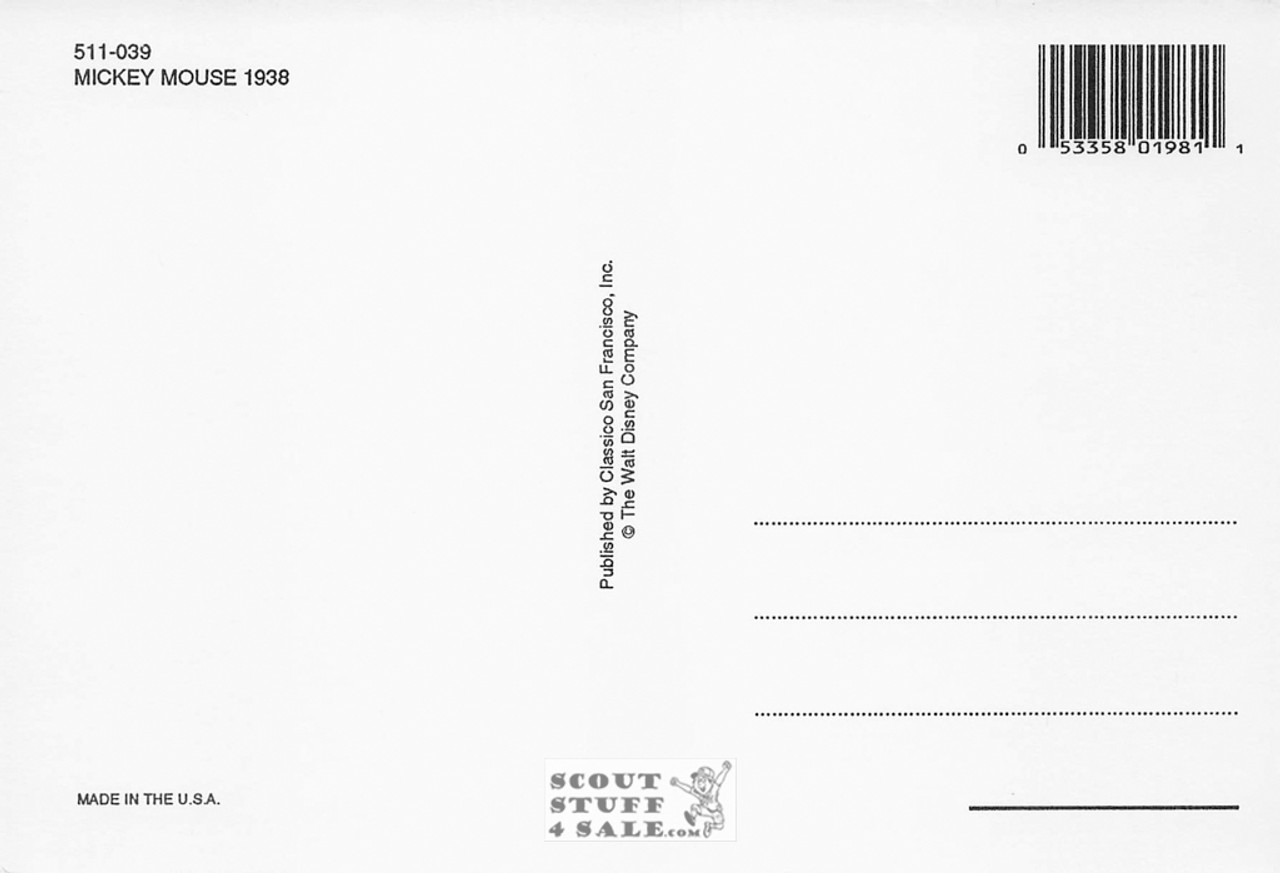 1938 Mickey Mouse Magazine Cover Postcard by Classico San Francisco #511-039