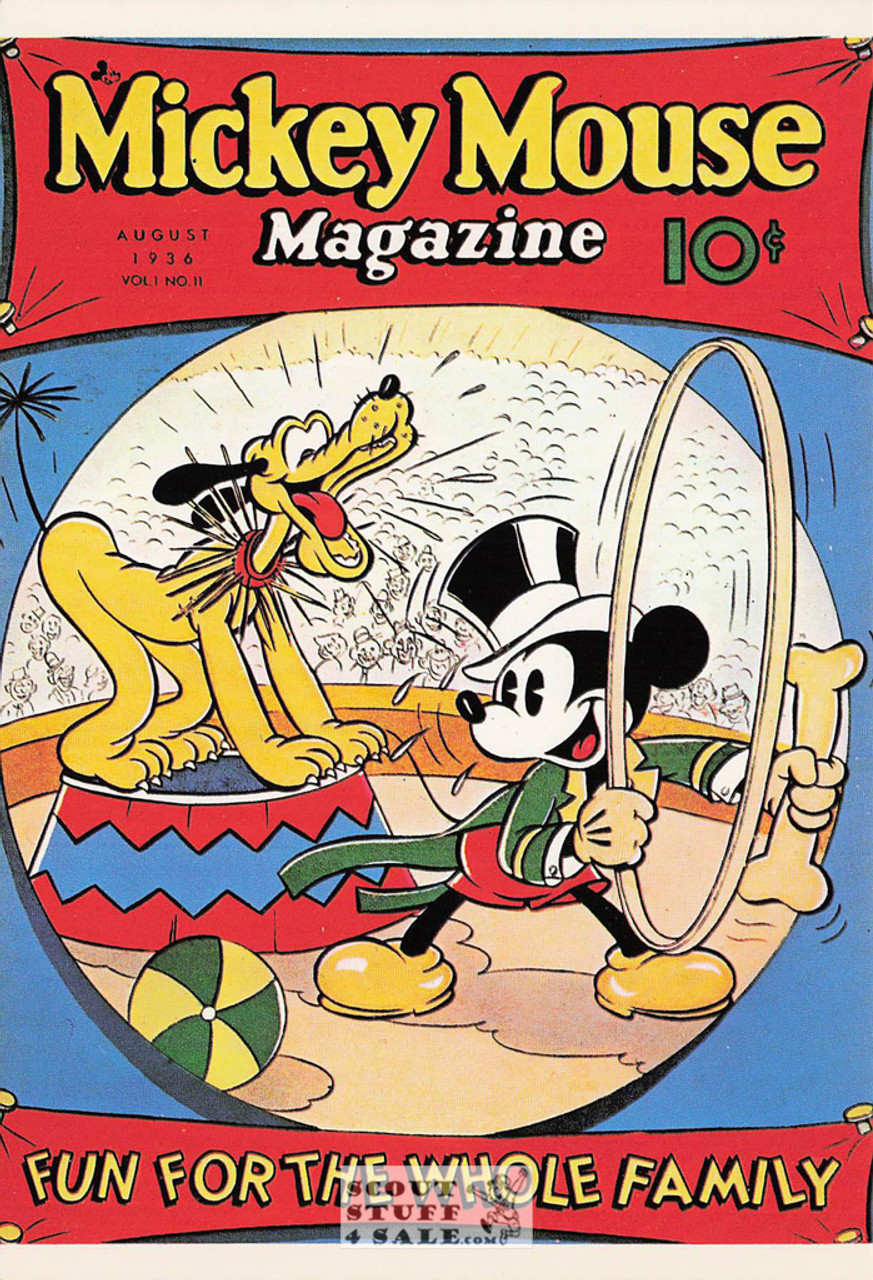 1936 Mickey Mouse Magazine Cover Postcard by Classico San Francisco #511-041