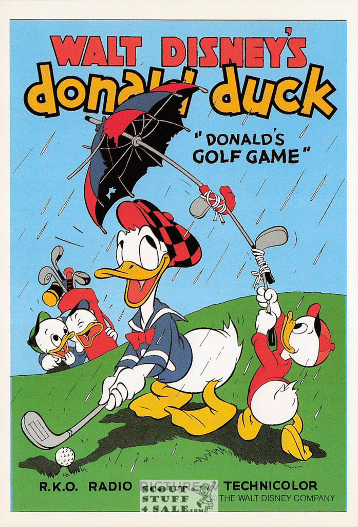 Donald Duck "Donald's Golf Game" Disney Cartoon Postcard Classico SF #511-051