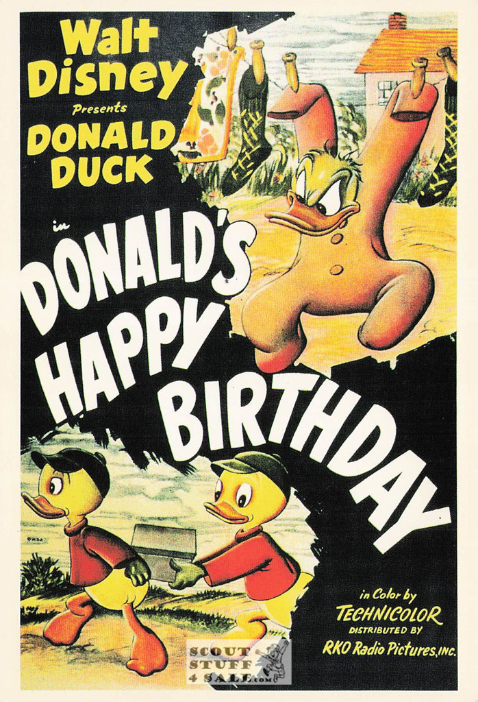 Donald Duck "Donald's Happy Birthday" Disney Cartoon Postcard Classico #511-069