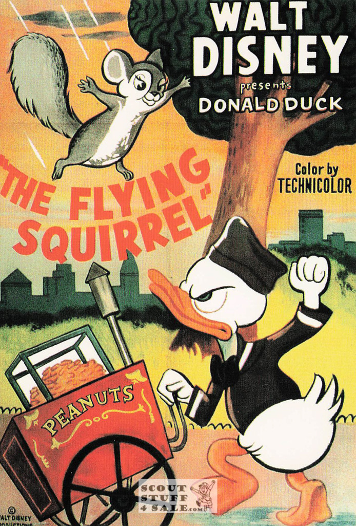 Donald Duck "The Flying Squirrel" Walt Disney Cartoon Postcard Classico #511-073