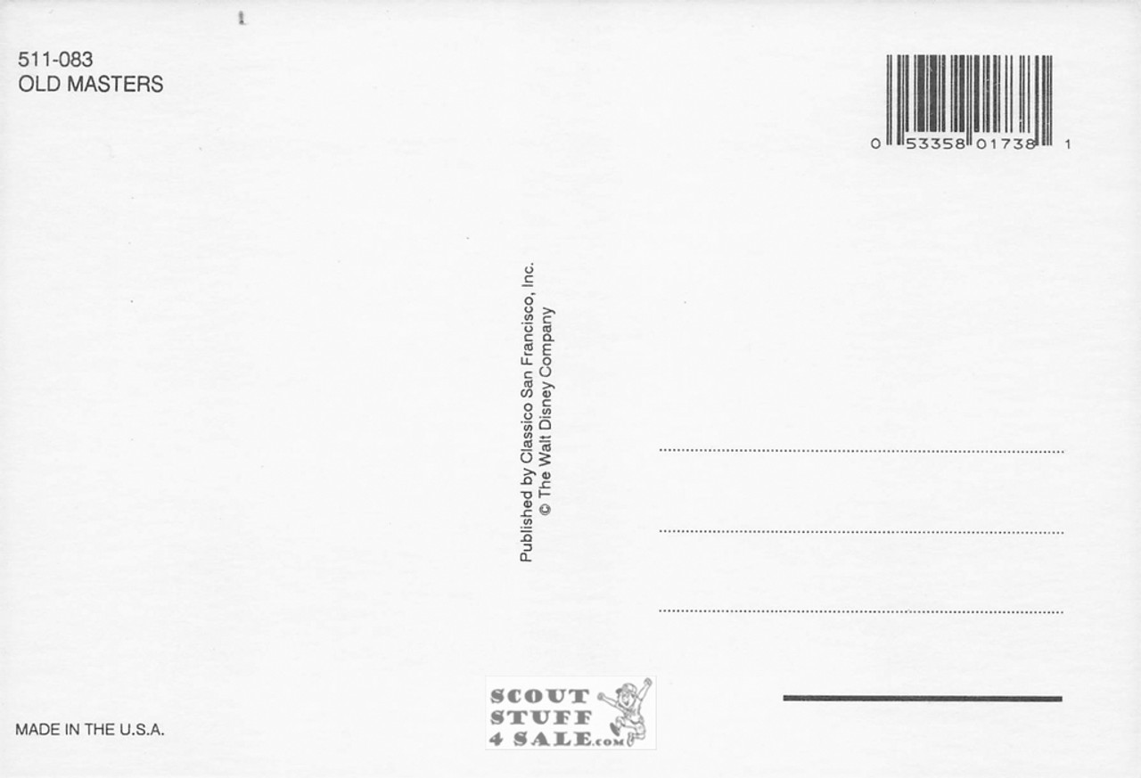 Minnie Mouse "Old Masters" Walt Disney Postcard Classico San Francisco #511-083