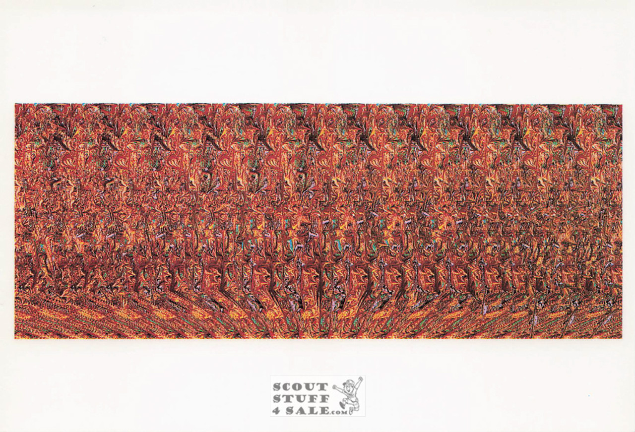 Dinosaurs - Magic Eye 3D Optical Illusion Postcard, Classico SF #512-032