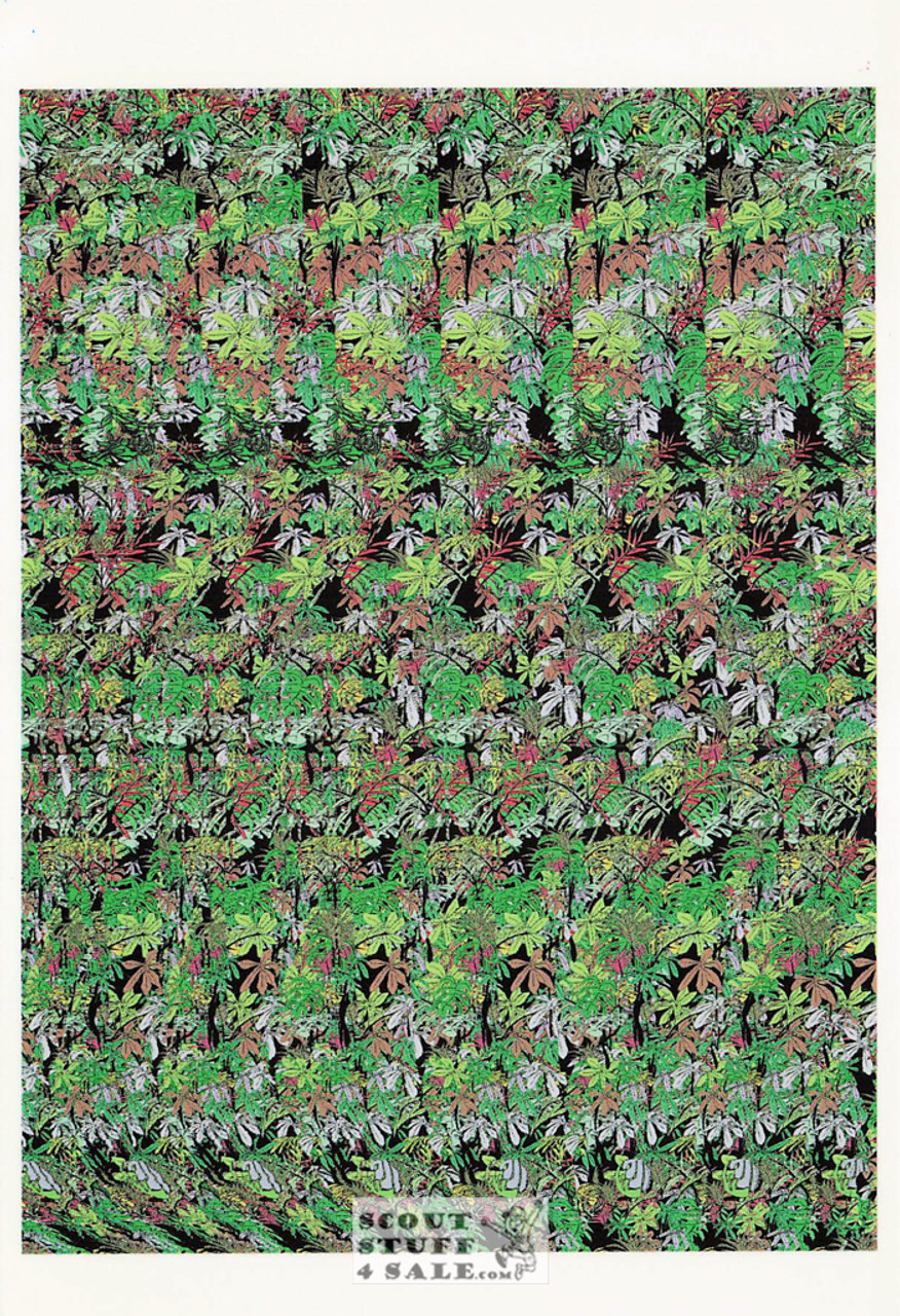 Golf - Magic Eye 3D Optical Illusion Postcard, Classico San Francisco #512-074