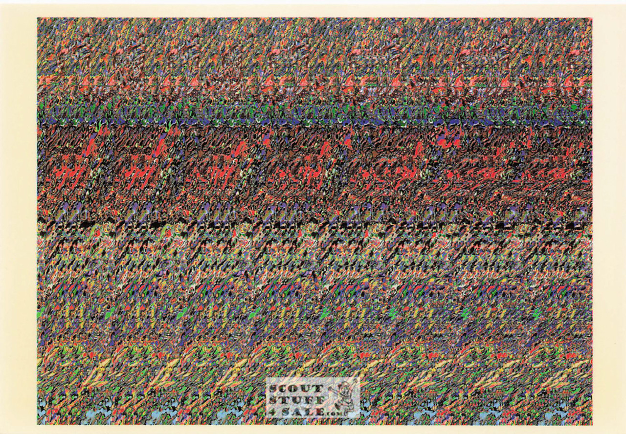 Urban Escape - Magic Eye 3D Optical Illusion Postcard, Classico SF #512-108