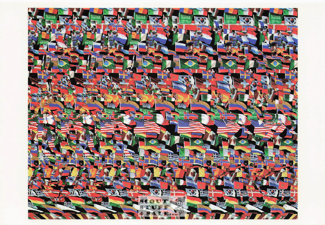 Soccer - Magic Eye 3D Optical Illusion Postcard, Classico San Francisco #512-129