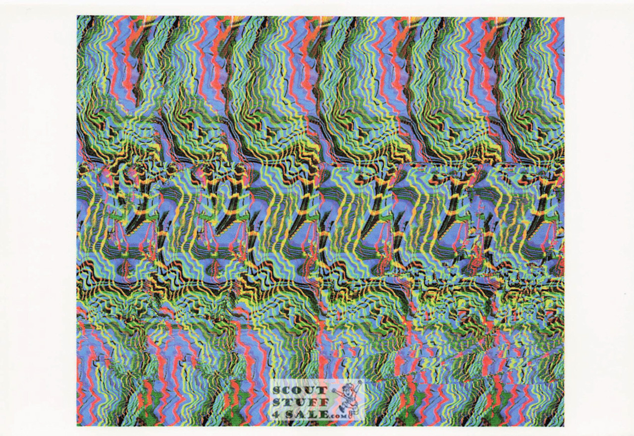 Rocking Horse - Magic Eye 3D Optical Illusion Postcard, Classico SF #512-176