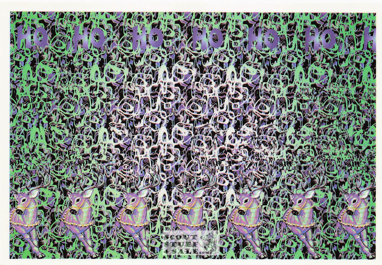 Sleigh - Magic Eye 3D Optical Illusion Postcard, Classico San Francisco #512-203