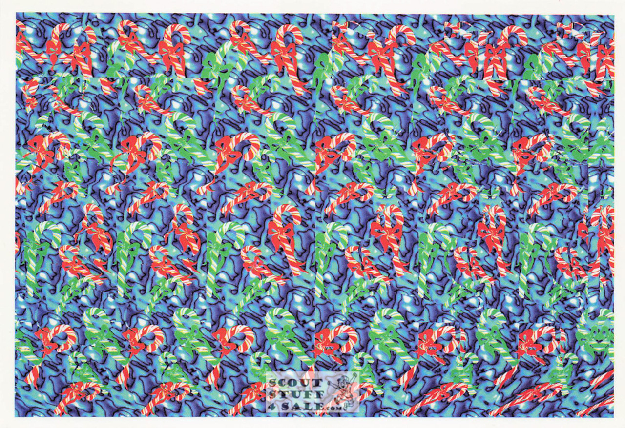 Stuck - Magic Eye 3D Optical Illusion Postcard, Classico San Francisco #512-211