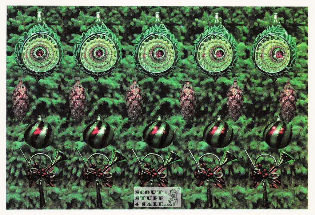 Ornaments - Magic Eye 3D Optical Illusion Postcard, Classico SF #512-216