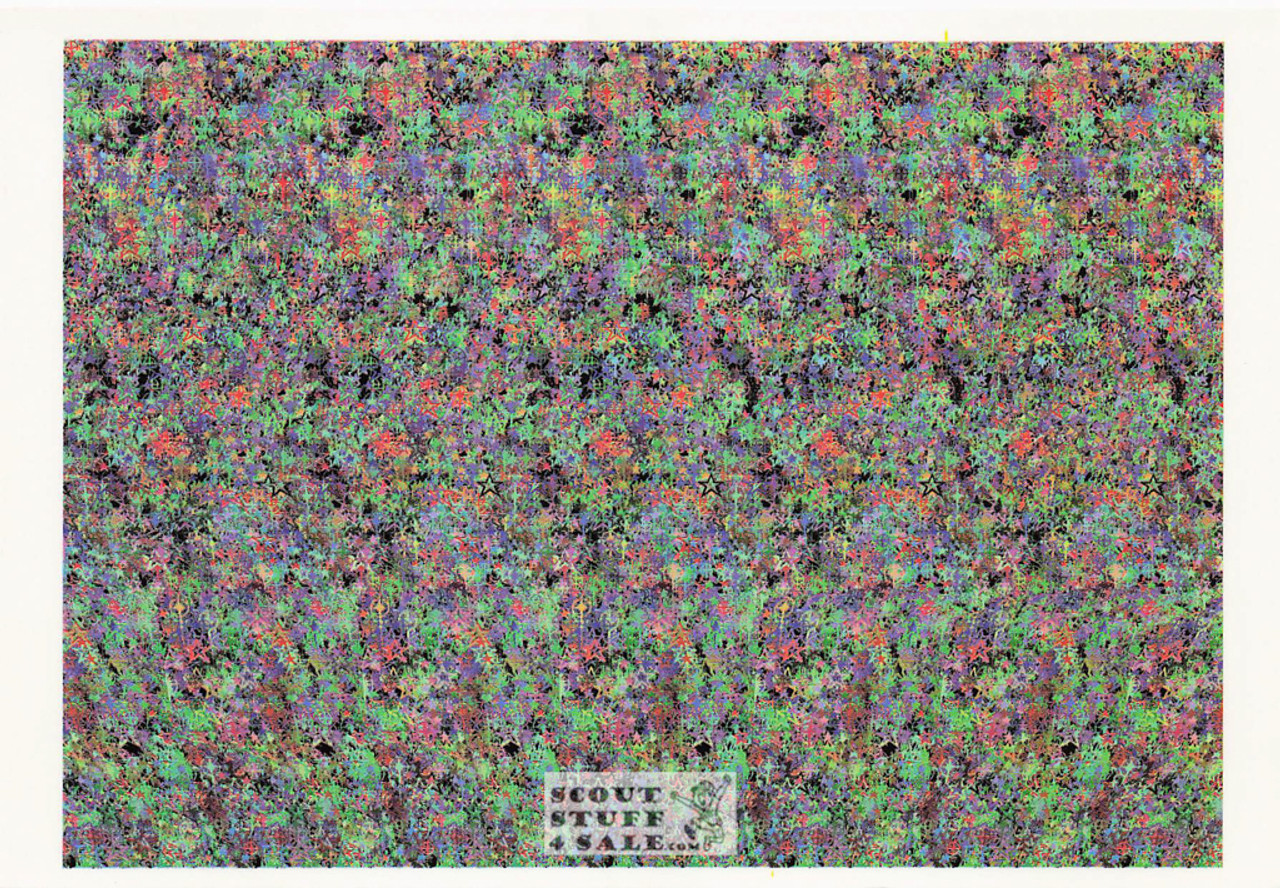 Santa's Arrival - Magic Eye 3D Optical Illusion Postcard, Classico SF #512-219
