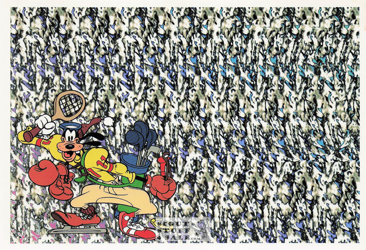 Goofy Disney Magic Eye 3D Optical Illusion Postcard, Classico SF #513-013
