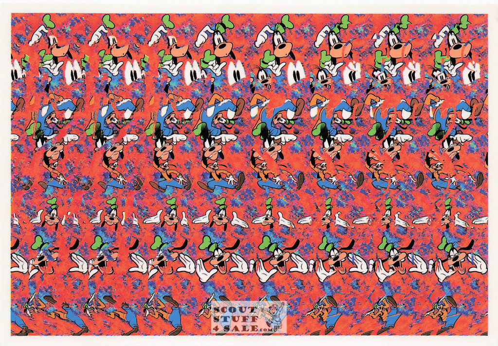 Goofy Disney Magic Eye 3D Optical Illusion Postcard, Classico SF #513-016